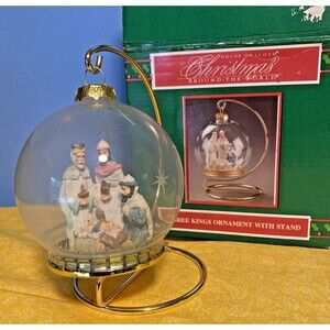 House of Lloyd-Christmas Around the World-3 Kings Ornament with Stand-Glass 1994